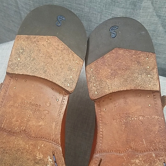 Sweeney London Marston brown leather monk strap Oxford dress shoe men's sz 10M - Picture 11 of 12